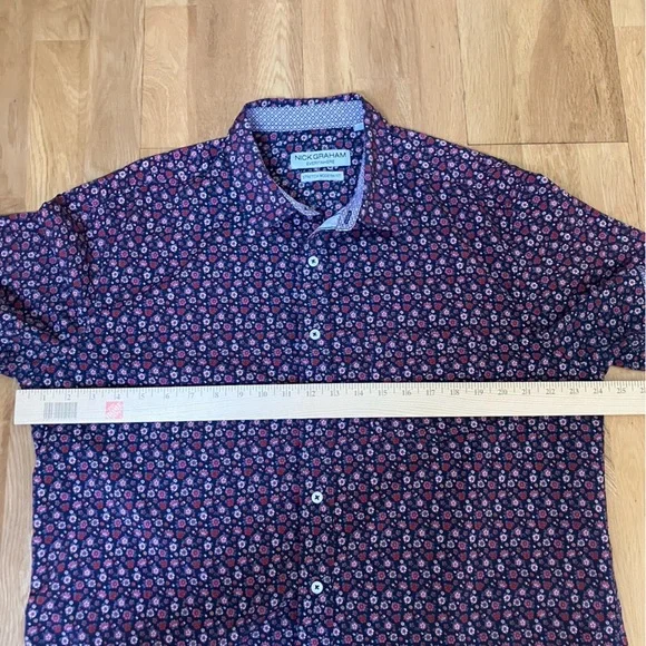 Nick Graham Everywhere Stretch Performance Floral Short Sleeve Shirt - Picture 6 of 7